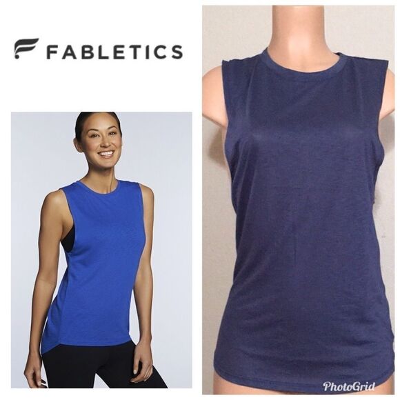 New. Fabletics navy tank. XS - Picture 1 of 6